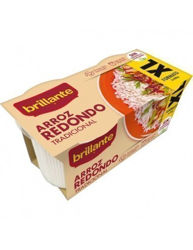 Arroz Brillante redondo cocido 2x200 g.