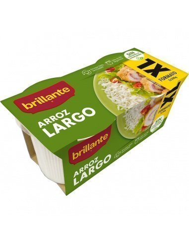 Arroz Brillante largo cocido 2x200 g.